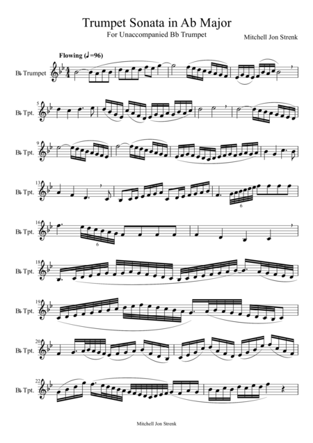 Free Sheet Music Trumpet Sonata In Ab Major