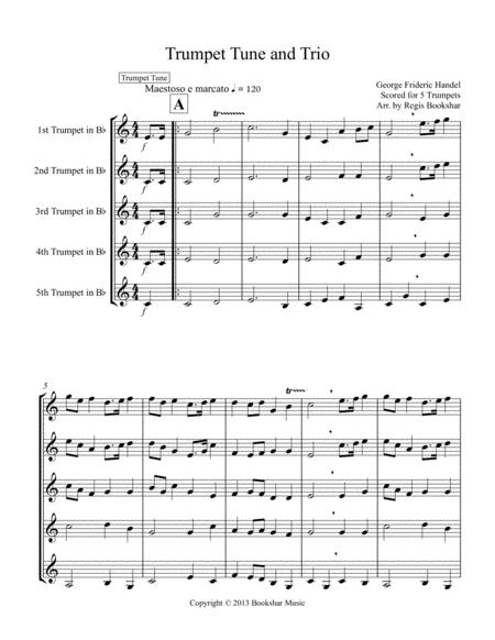 Free Sheet Music Trumpet Tune And Trio 5 Trp