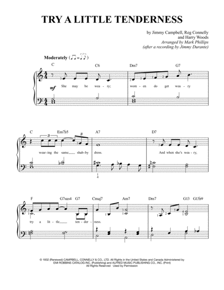 Try A Little Tenderness Sheet Music