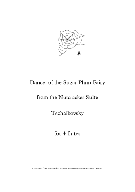 Tschaikovsky Dance Of The Sugar Plum Fairy For 4 Flutes Sheet Music