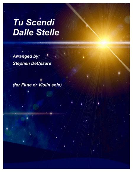 Tu Scendi Dalle Stelle For Flute Or Violin Solo And Piano Sheet Music