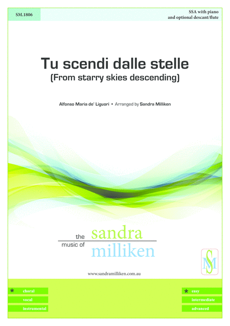 Free Sheet Music Tu Scendi Dalle Stelle From Starry Skies Descending