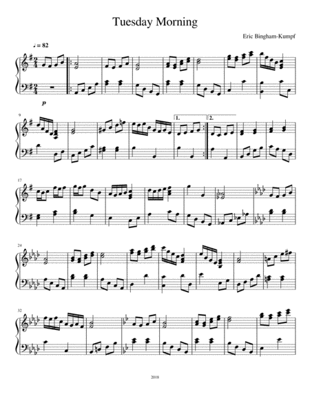 Tuesday Morning Sheet Music