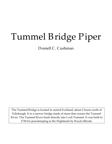 Free Sheet Music Tummel Bridge Piper