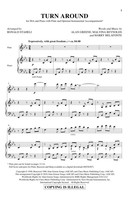 Free Sheet Music Turn Around