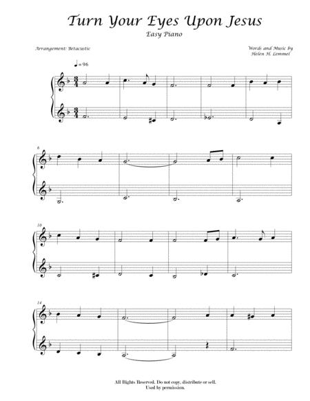 Turn Your Eyes Upon Jesus Sheet Music Easy Sheet Music