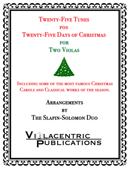 Twenty Five Tunes For Twenty Five Days Of Christmas For Two Violas Sheet Music