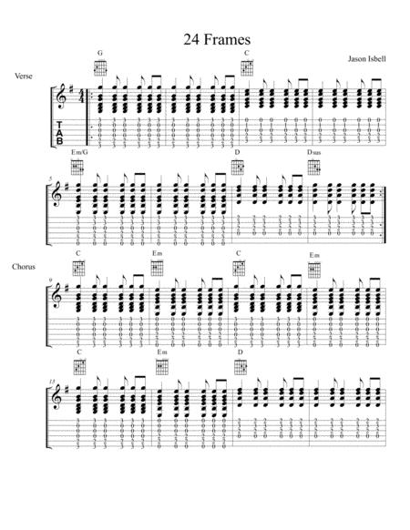 Twenty Four Frames 24 Frames Guitar Chords Sheet Music