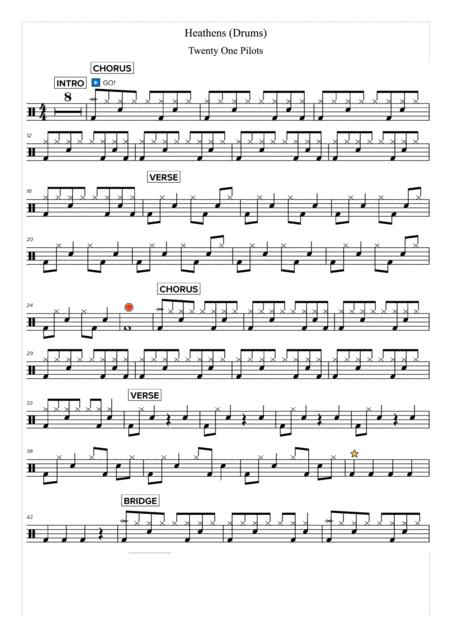 Twenty One Pilots Heathens Sheet Music