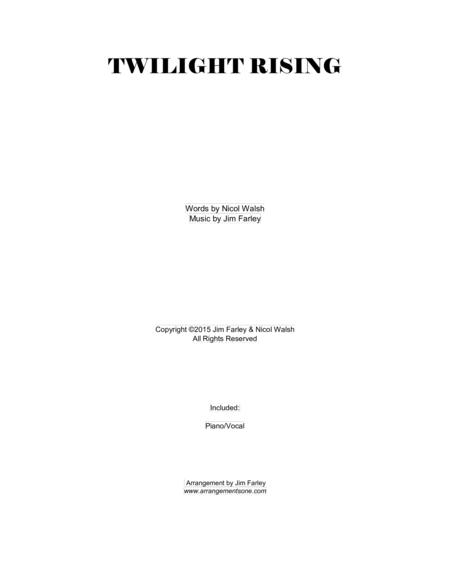 Free Sheet Music Twilight Rising