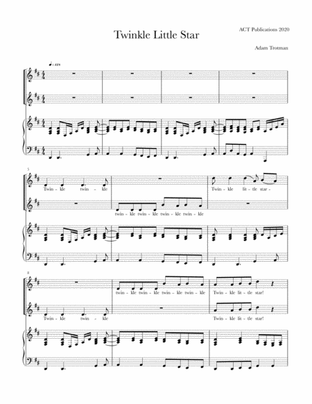 Twinkle Little Star Sheet Music