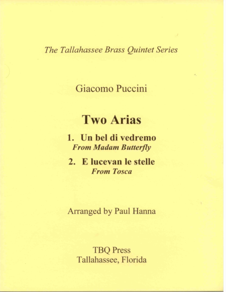 Free Sheet Music Two Arias