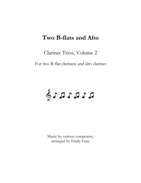 Free Sheet Music Two B Flats And Alto Clarinet Trios Volume 2