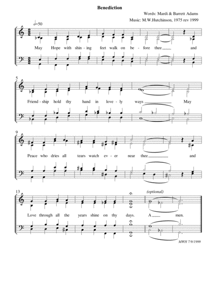 Free Sheet Music Two Benedictions