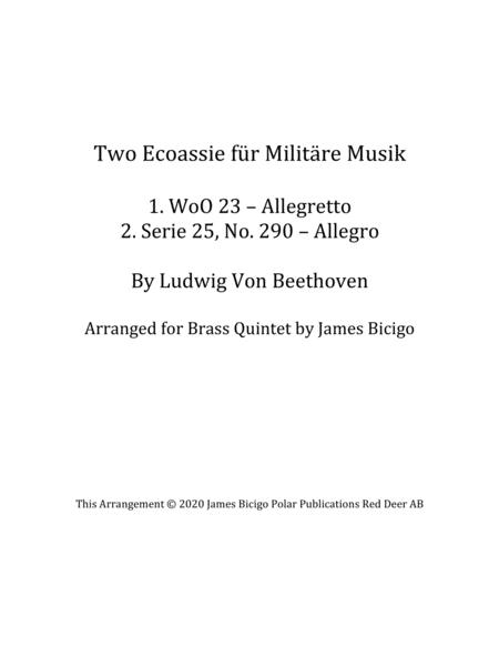 Two Ecoaisse Fr Militrs Musik Brass Quintet Sheet Music