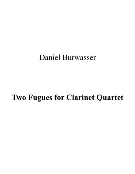 Two Fugues For Clarinet Quartet Sheet Music