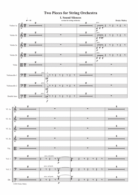 Two Pieces For String Orchestra Sheet Music