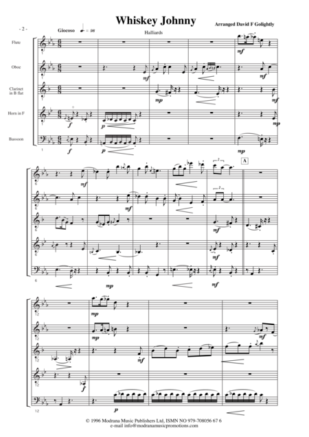 Free Sheet Music Two Sea Scapes For Wind Quintet