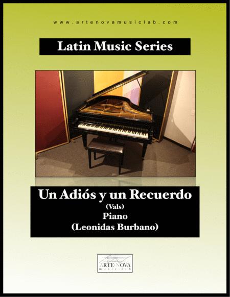Un Adis Y Un Recuerdo Vals For Piano Music From Latin America Sheet Music