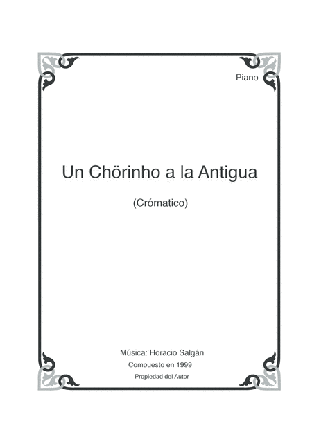 Un Chorinho A La Antigua Sheet Music