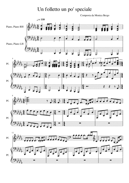 Free Sheet Music Un Folletto Un Po Speciale