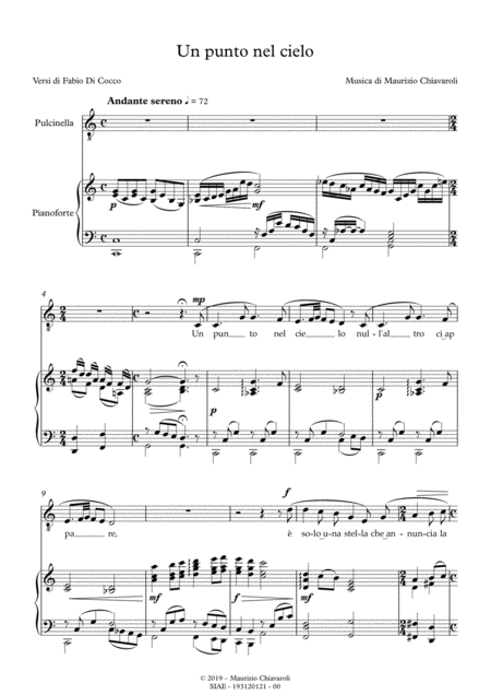 Un Punto Nel Cielo Sheet Music