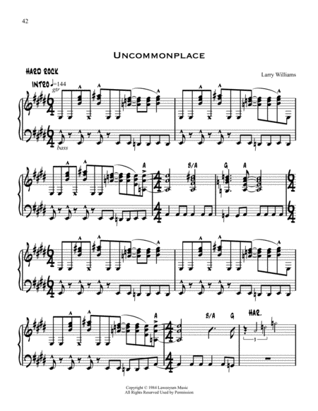 Free Sheet Music Uncommonplace