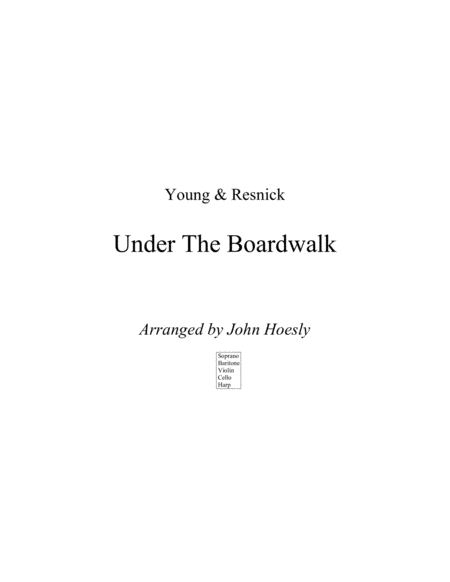 Under The Boardwalk Vocal Duet Sheet Music