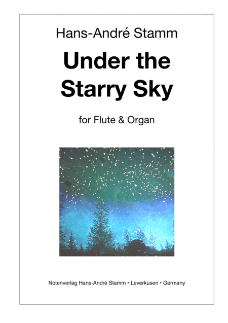 Under The Starry Sky For Flute Organ Sheet Music