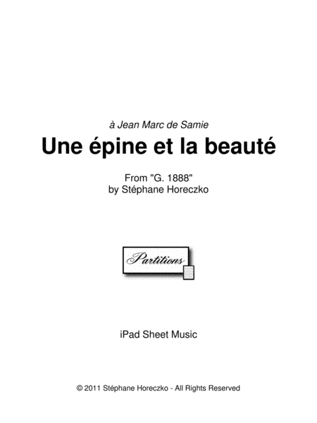 Free Sheet Music Une Pine Et La Beaut For Ipad