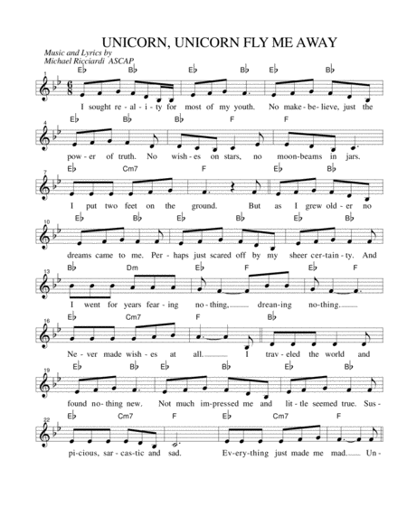 Unicorn Unicorn Sheet Music