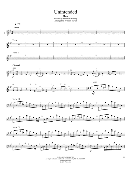 Free Sheet Music Unintended Cello Quintet