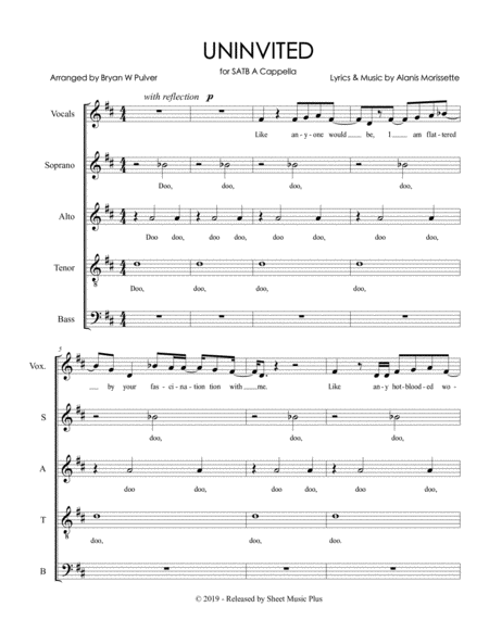 Uninvited Sheet Music