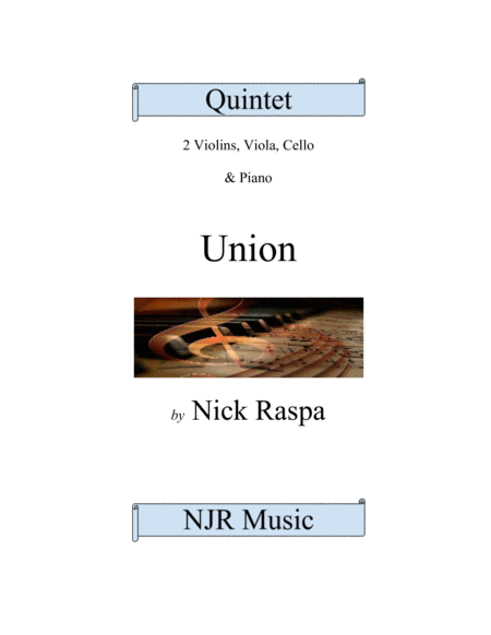 Union Piano Quintet Piano String Quartet Sheet Music