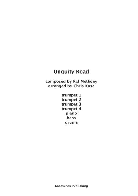 Unquity Road Sheet Music