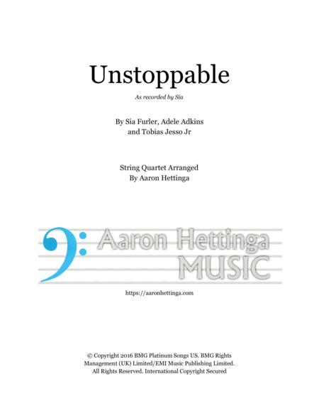 Unstoppable Sia For String Quartet Sheet Music