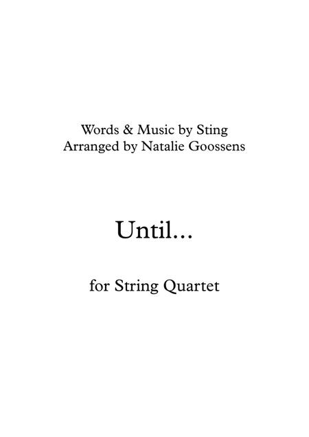 Until String Quartet Sheet Music