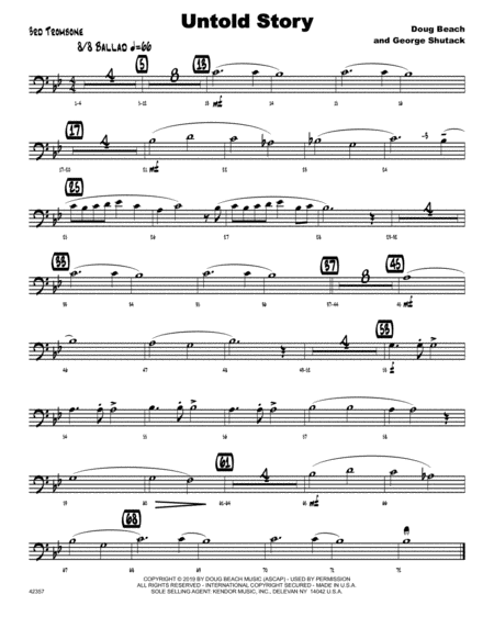 Free Sheet Music Untold Story 3rd Trombone