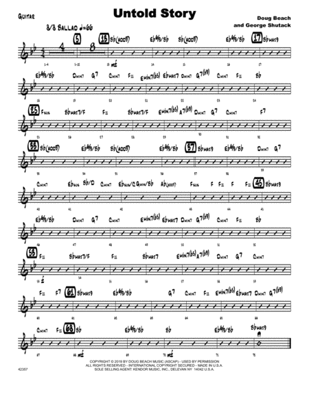 Untold Story Guitar Sheet Music