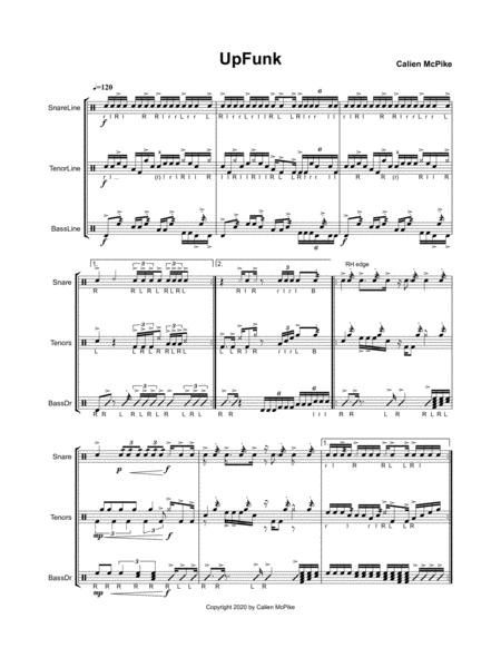 Up Funk Drumline Cadence Sheet Music