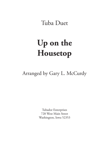 Up On The Housetop Tuba Duet Sheet Music