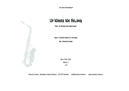 Up Where We Belong Joe Cocker Jennifer Warnes Jazz Ensemble W Vocals Score Parts Sheet Music