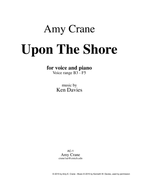 Free Sheet Music Upon The Shore