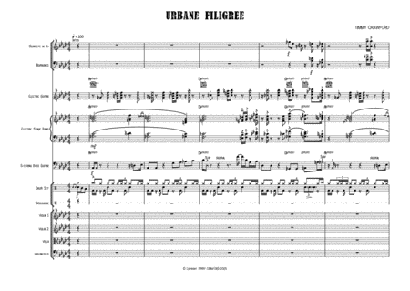 Free Sheet Music Urbane Filigree