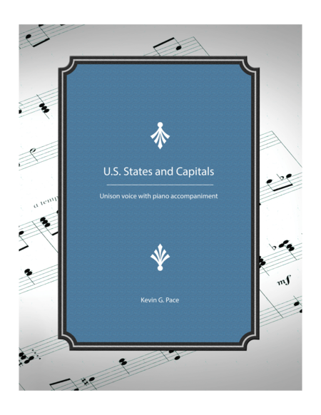 Us States And Capitals Song Sheet Music