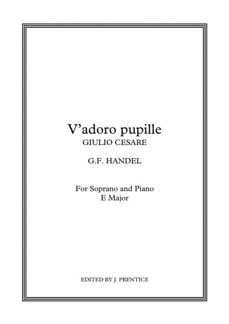 Free Sheet Music V Adoro Pupile Giulio Cesare E Major
