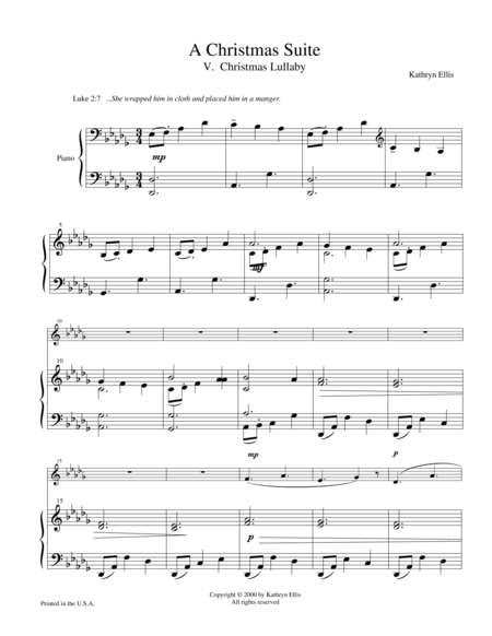 V Christmas Lullaby Sheet Music