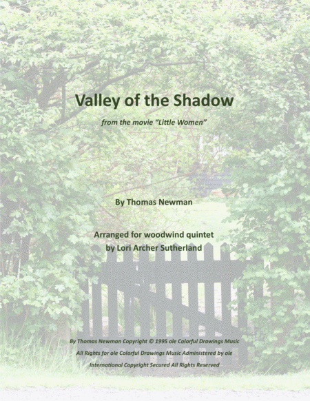 Valley Of The Shadow From Little Women Sheet Music