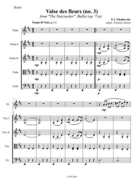 Free Sheet Music Valse Des Fleurs Flowers Waltz