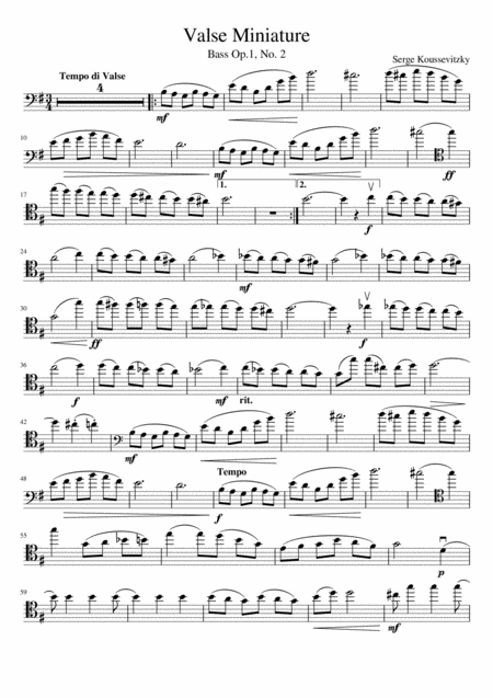 Free Sheet Music Valse Miniature